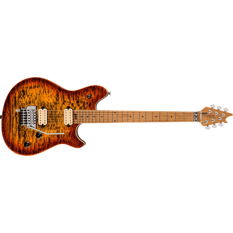EVH Wolfgang Special QM, Baked Maple Fingerboard, Tiger Eye Glow
