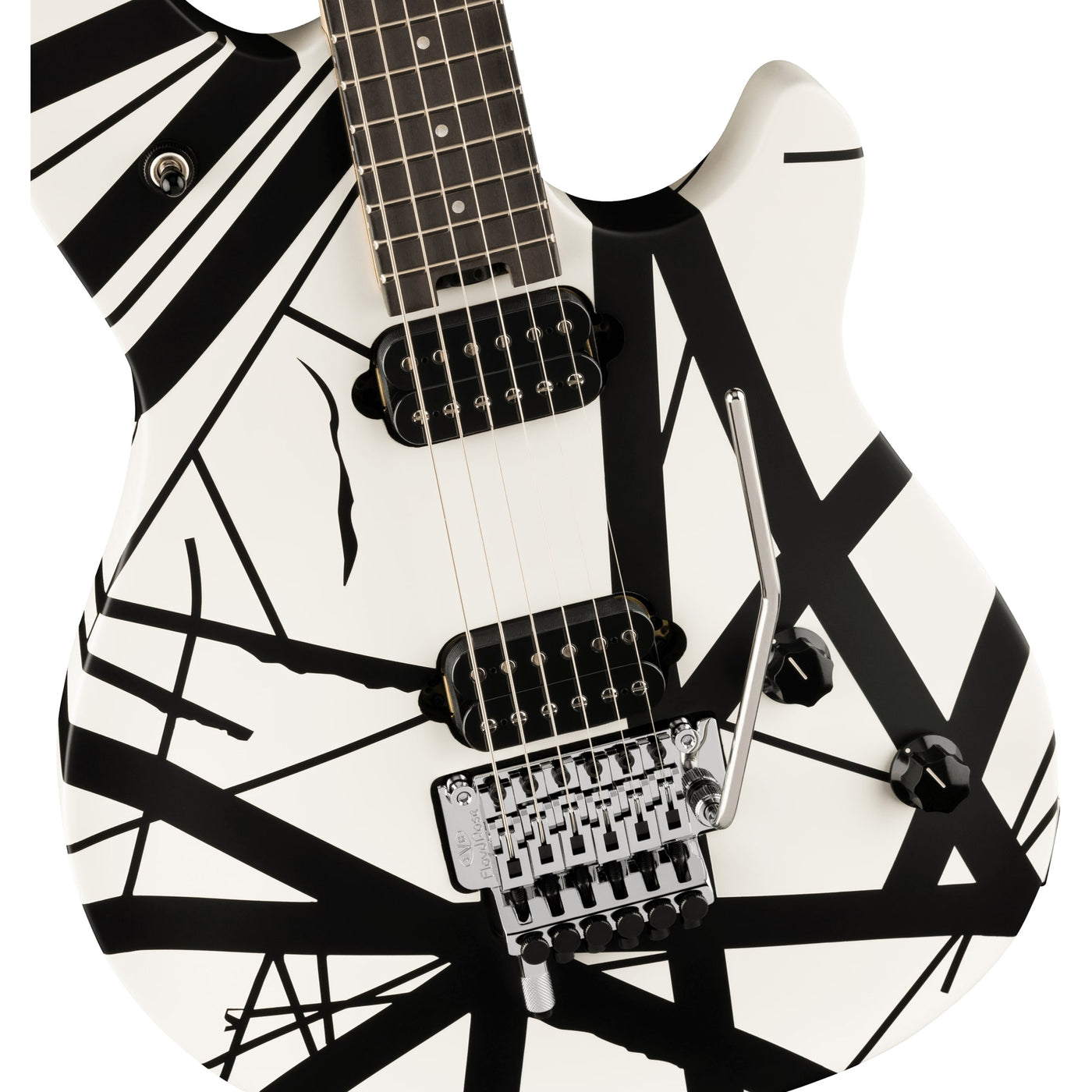 Evh Minature chitarre EVH003 mini replica chitarra Van Halen, nero & bianco Evh Minature chitarre EVH003 mini replica chitarra Van Halen, nero & bianco