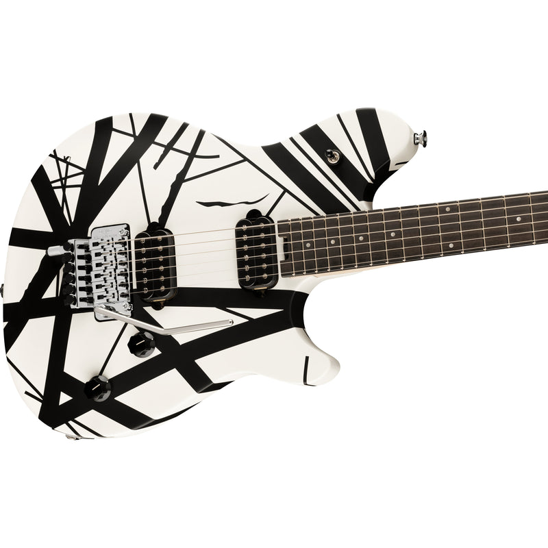 EVH Wolfgang Special Striped Series Guitar w/ Ebony Fingerboard and Gig Bag - Black and White