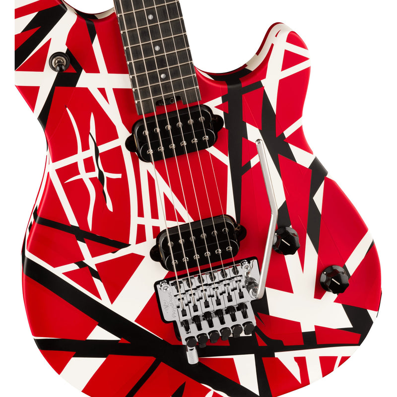 EVH Wolfgang Special Striped Series - Red Black and White