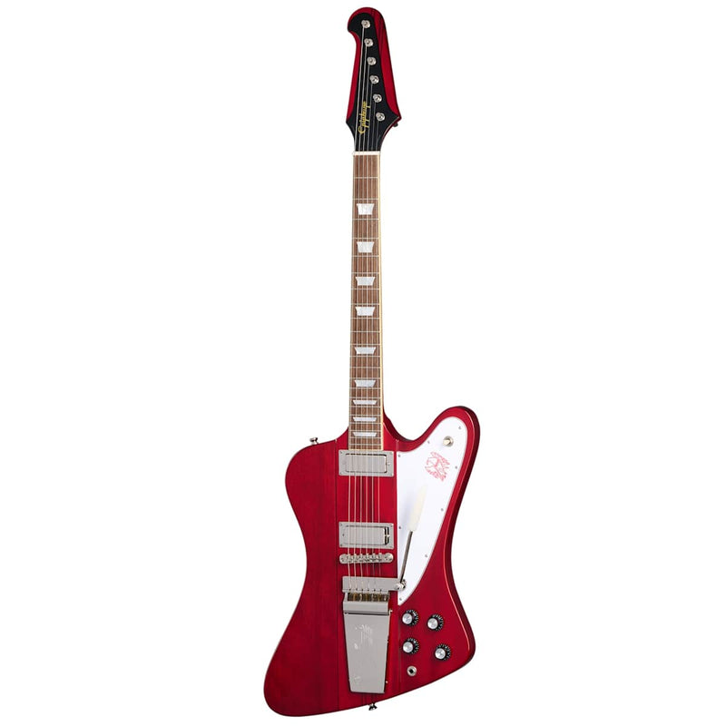 Epiphone  "Inspired by Gibson Custom Shop" 1963 Firebird V Guitar w/ Gibson USA Pickups Maestro Vibrola and Hard Case - Ember Red