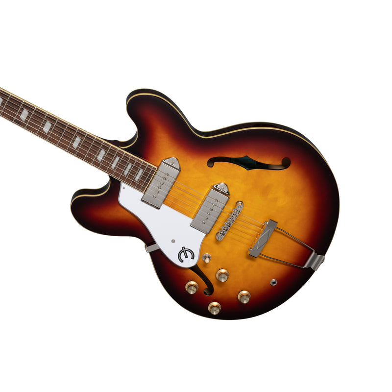 Epiphone Casino Hollowbody Left-Handed Guitar - Vintage Sunburst w/Premium Gig Bag
