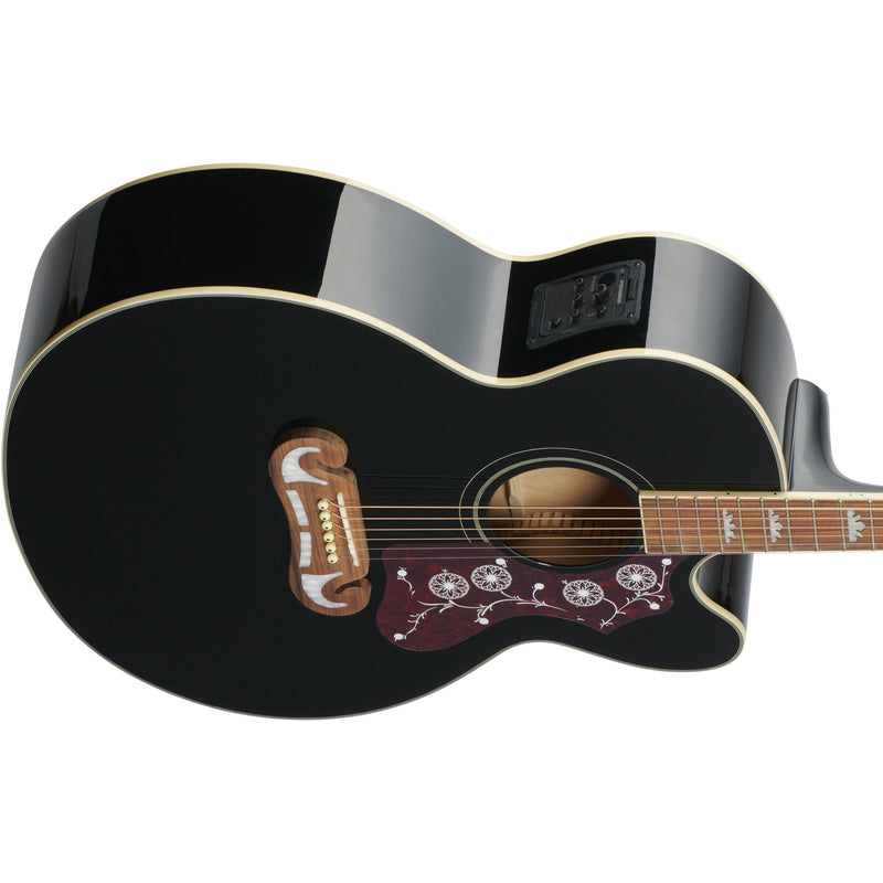 Epiphone J-200EC Studio Acoustic-Electric Guitar - Black