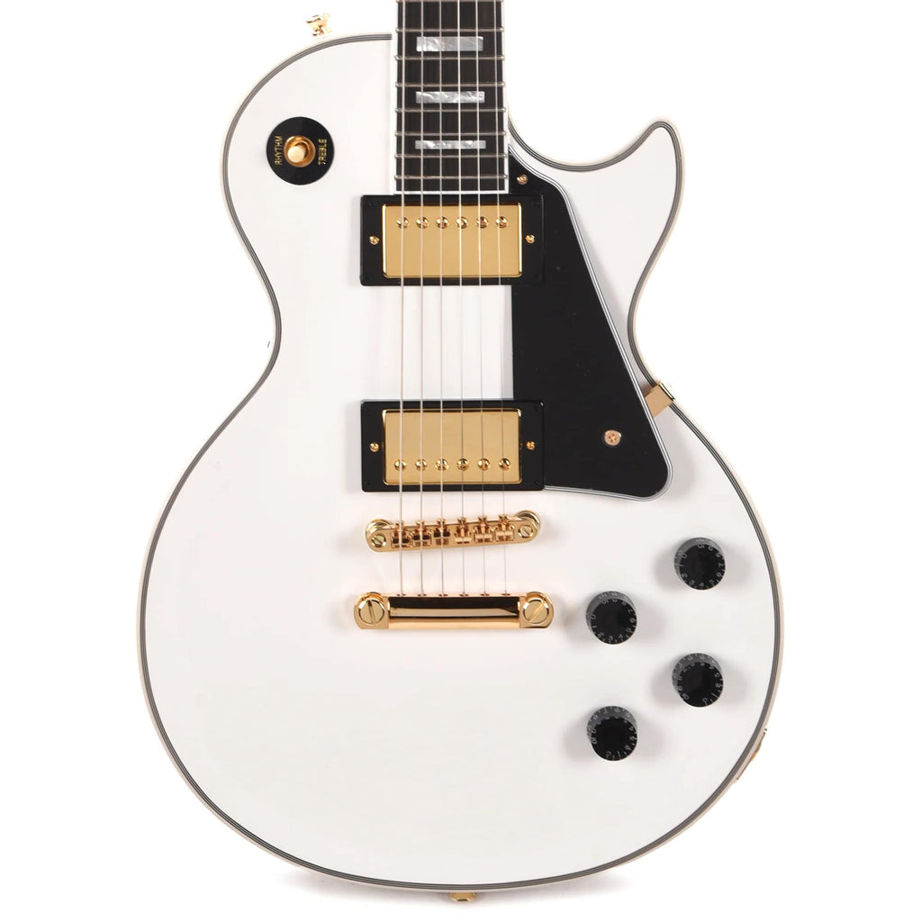 Epiphone "Inspired by Gibson Custom Shop" Les Paul Custom Guitar w/Hard Case  - Alpine White