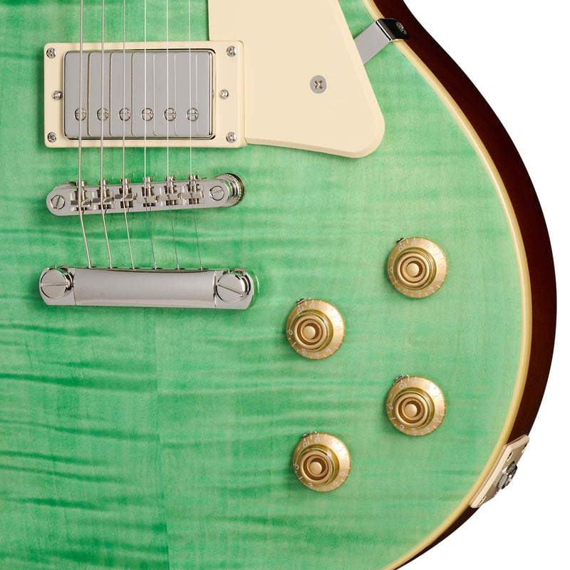 Epiphone Les Paul Standard 50s Figured Top Guitar w/Premium Gig Bag - Seafoam Green