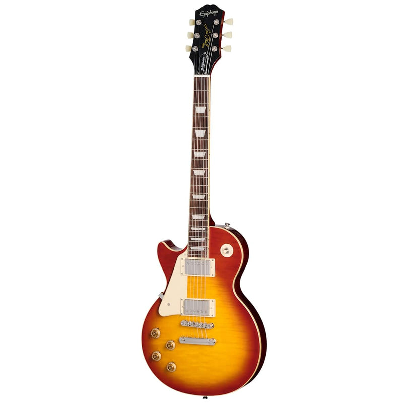 Epiphone Les Paul Standard 50s Figured Top Left-Handed Guitar w/Premium Gig Bag - Washed Cherry Sunburst