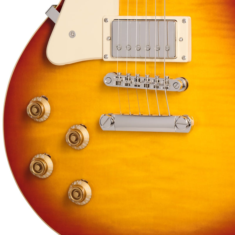Epiphone Les Paul Standard 50s Figured Top Left-Handed Guitar w/Premium Gig Bag - Washed Cherry Sunburst