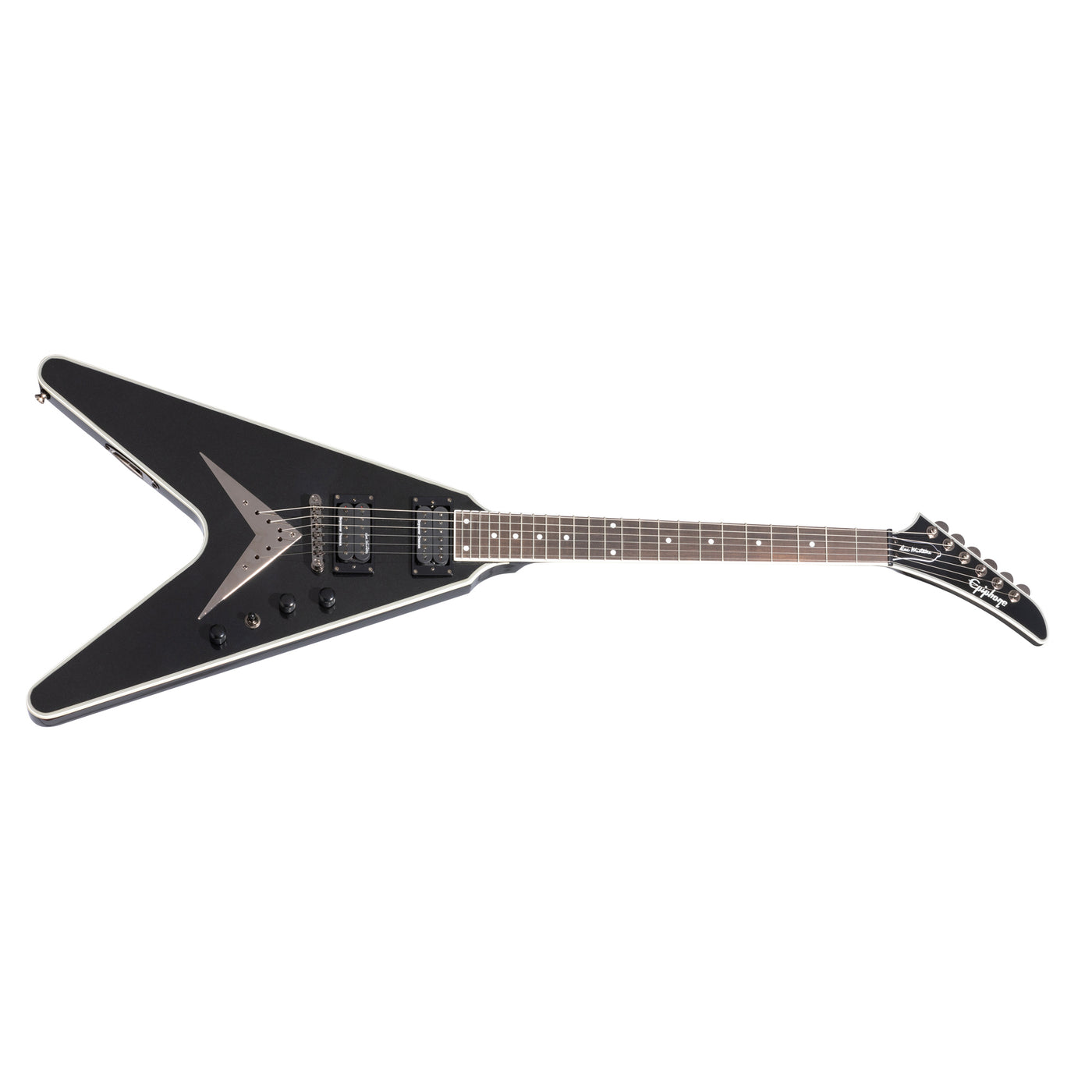 dave mustaine guitar gear Epiphone Dave Mustaine Flying V Custom Electric Guitar Black Metallic