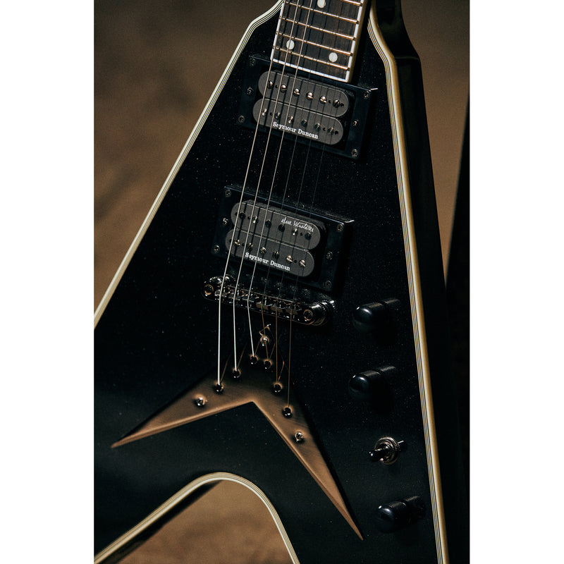 Epiphone Dave Mustaine Signature Flying V Custom Guitar w/ Seymour Duncan Pickups - Black Metallic
