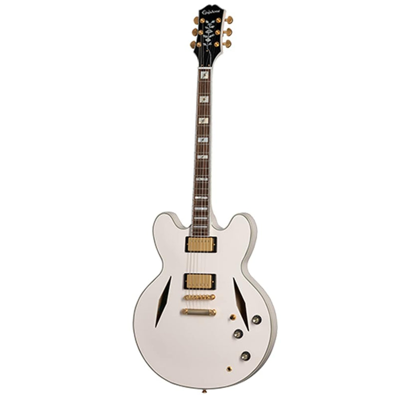 Epiphone Emily Wolfe "White Wolfe" Sheraton Semi-Hollow Guitar w/ EpiLite Case - Aged Bone White