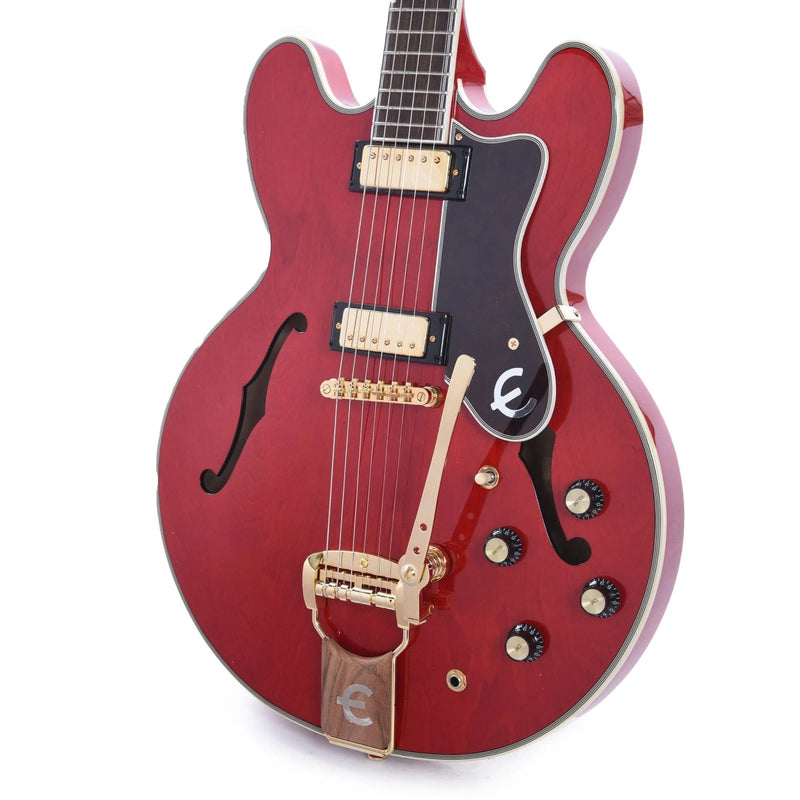 Epiphone 150th Anniversary Sheraton Semi-Hollow Guitar w/ Gibson Mini-Humbuckwers and Hardshell Case - Cherry