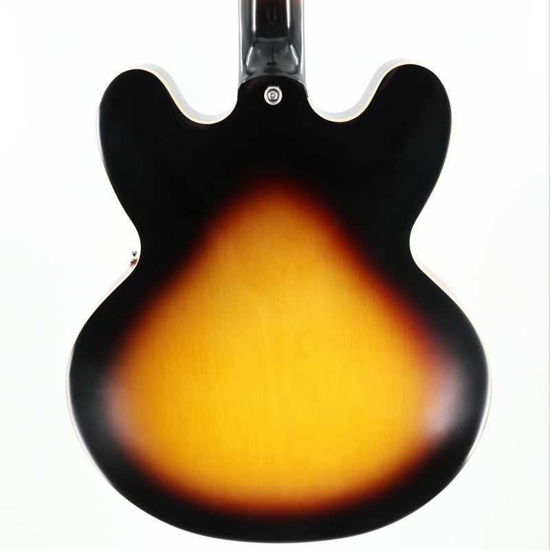 Epiphone 1962 ES-335 Reissue Inspired by Gibson Custom Semi-Hollow Guitar w/ Hardshell Case - Vintage Burst