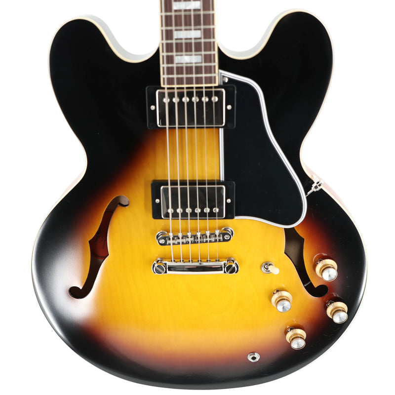 Epiphone 1962 ES-335 Reissue Inspired by Gibson Custom Semi-Hollow Guitar w/ Hardshell Case - Vintage Burst