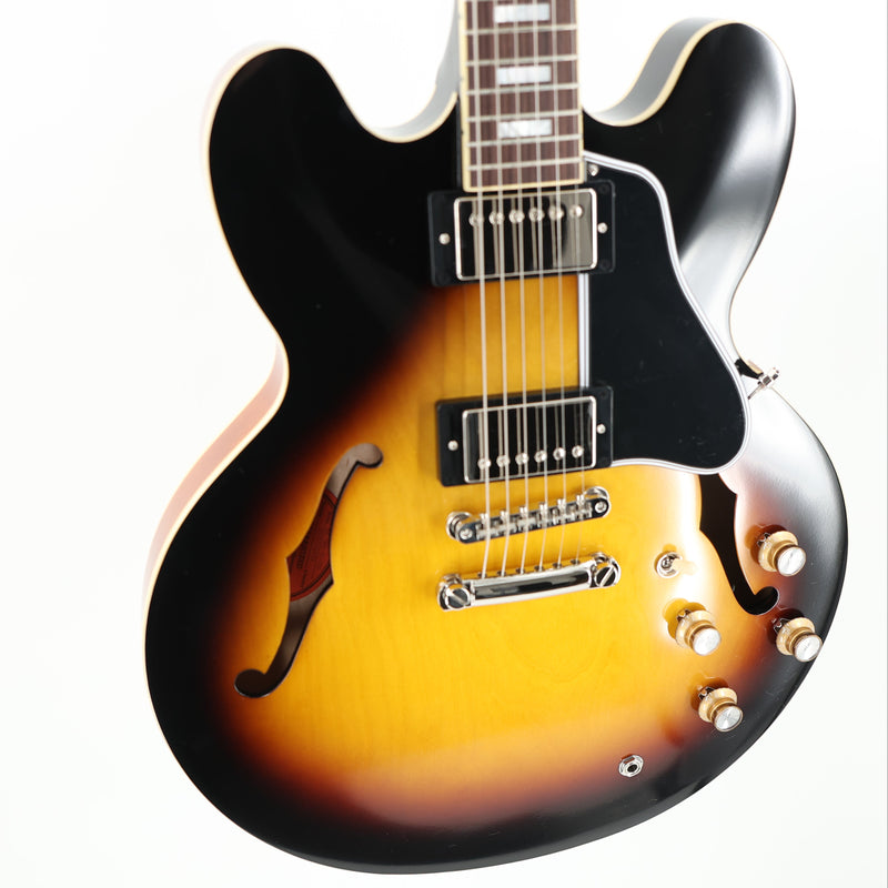 Epiphone 1962 ES-335 Reissue Inspired by Gibson Custom Semi-Hollow Guitar w/ Hardshell Case - Vintage Burst