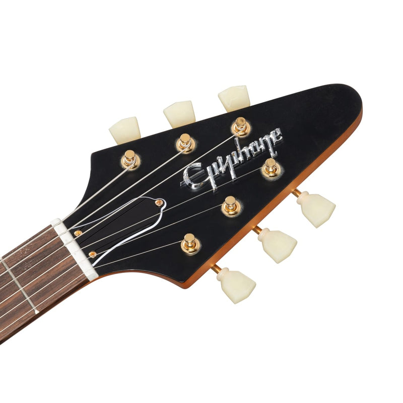 Epiphone Inspired by Gibson Custom Shop 1958 Korina Flying V Guitar w/Hardshell Case - Aged Natural