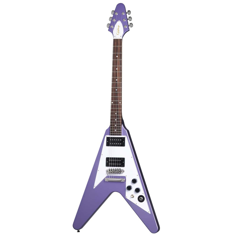 Epiphone Kirk Hammett Signature 1979 Flying V w/ Gibson Pickups and Hardshell Case - Purple Metallic