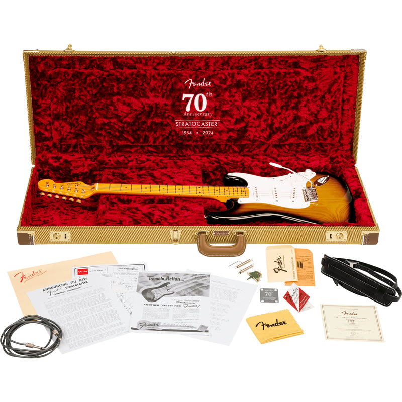 Fender 70th Anniversary American Vintage II 1954 Stratocaster Maple Fingerboard - 2-Color Sunburst