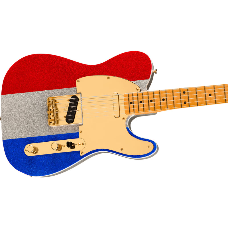 Fender Limited Edition Buck Owens Signature Telecaster - Red Silver and Blue Sparkle