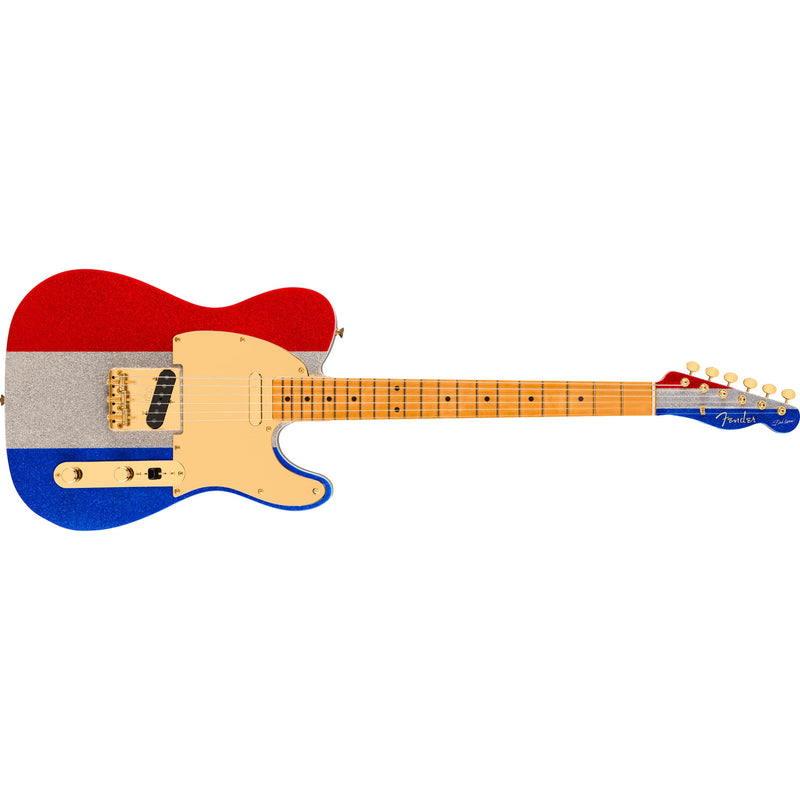 Fender Limited Edition Buck Owens Signature Telecaster - Red Silver and Blue Sparkle