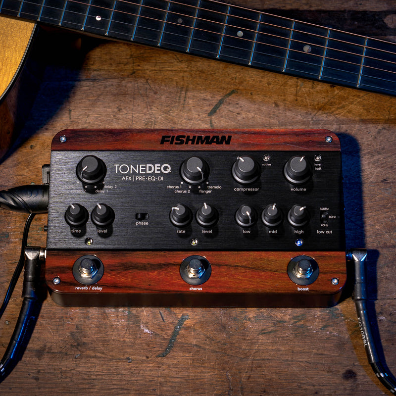 Fishman ToneDEQ Acoustic Instrument Preamp & D.I. Pedal w/ Effects