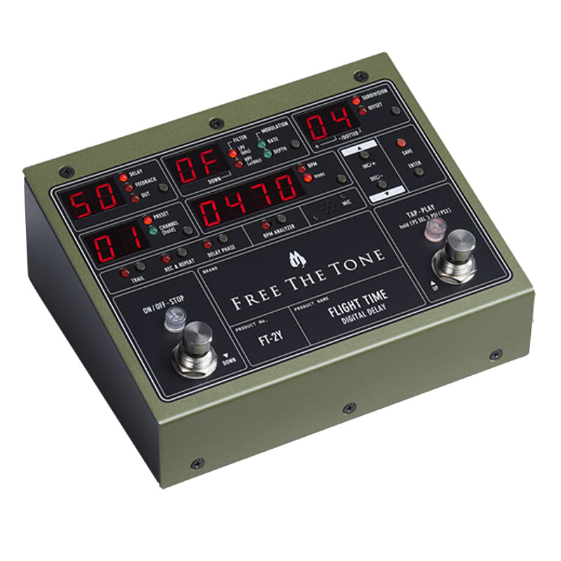 Free The Tone FT-2Y Flight Time 2 Digital Delay Electric Guitar Effects Pedal