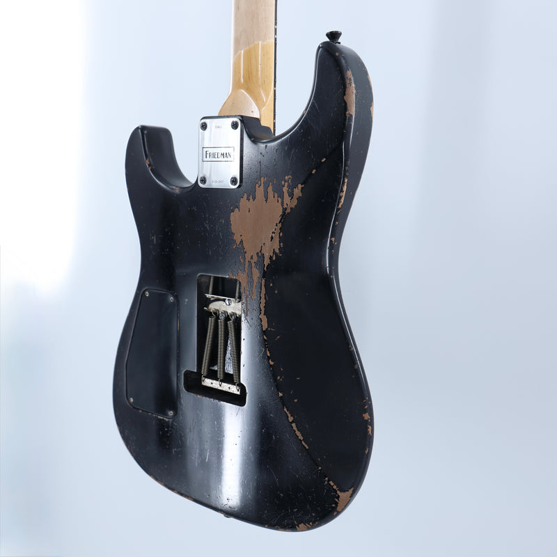 Friedman USA Custom Shop Cali - Aged Black/Charcoal American Flag Nitro Finish - Signed by Dave Friedman