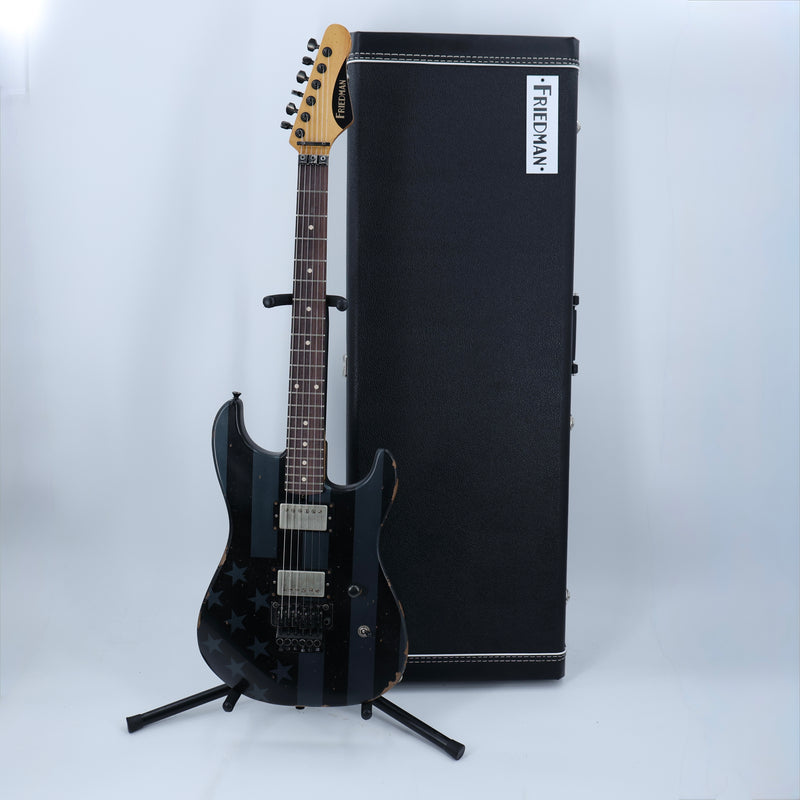 Friedman USA Custom Shop Cali - Aged Black/Charcoal American Flag Nitro Finish - Signed by Dave Friedman