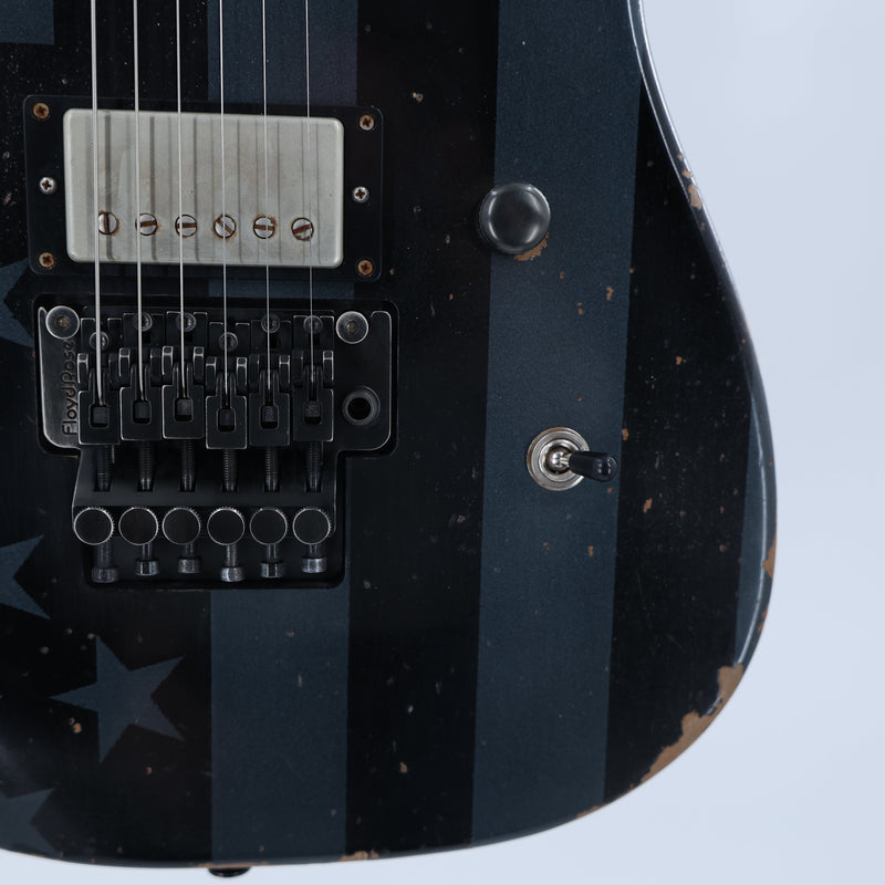 Friedman USA Custom Shop Cali - Aged Black/Charcoal American Flag Nitro Finish - Signed by Dave Friedman