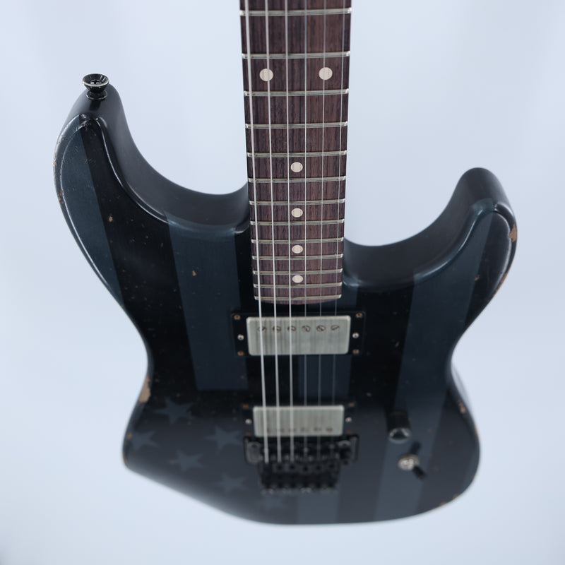 Friedman USA Custom Shop Cali - Aged Black/Charcoal American Flag Nitro Finish - Signed by Dave Friedman