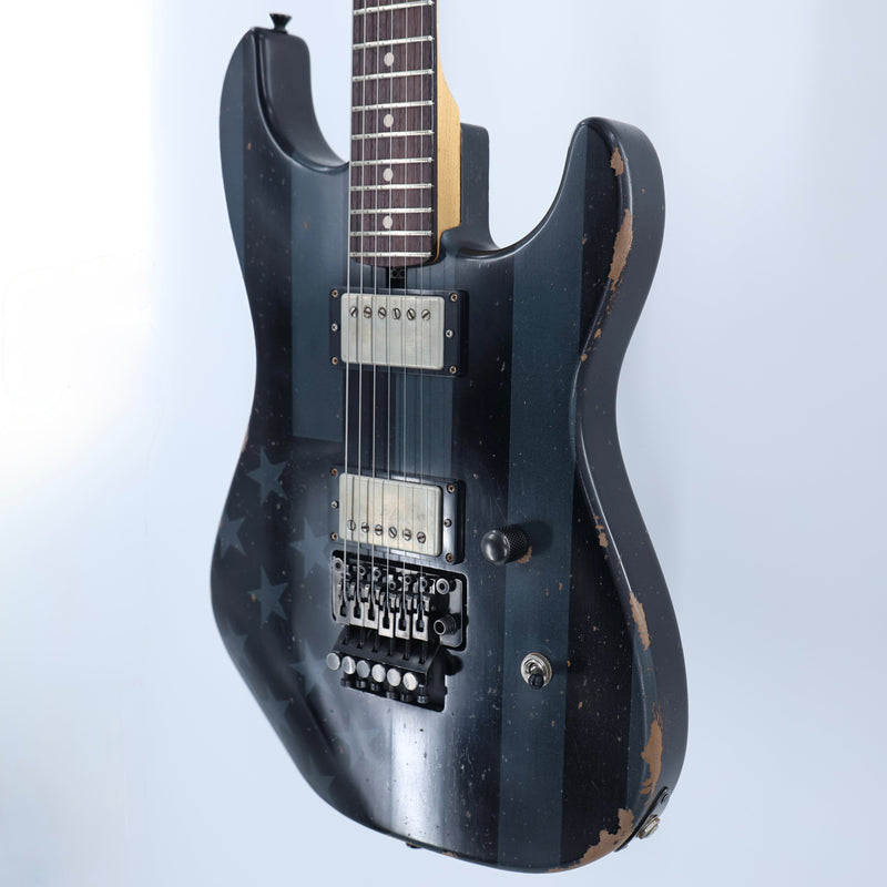 Friedman USA Custom Shop Cali - Aged Black/Charcoal American Flag Nitro Finish - Signed by Dave Friedman
