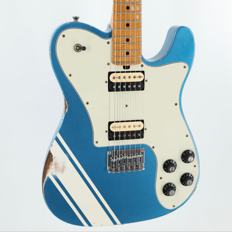 Friedman USA Custom Shop Vintage T HH - Lake Placid Blue Metallic w/ Racing Stripe - Signed by Dave Friedman