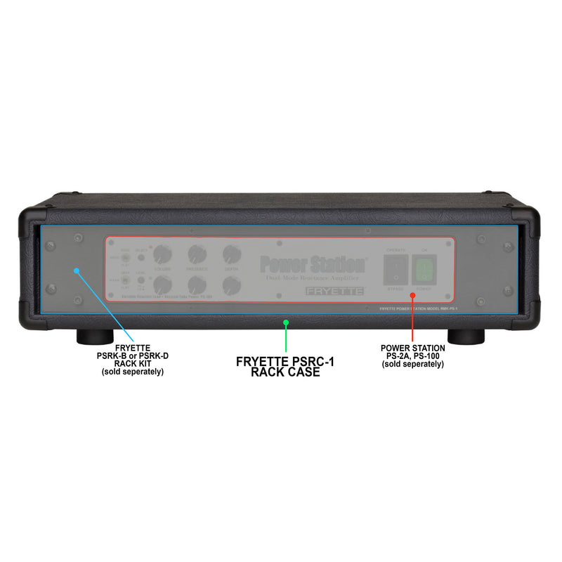 Fryette Amplification PSRC-1 Amp Head style 2RU Rack Case for Fryette PS-2 and PS-100