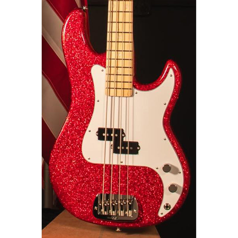 G&L USA Limited Edition American Republic LB-100 4-String Bass w/ Gig Bag - Metal Flake Red, White and Blue