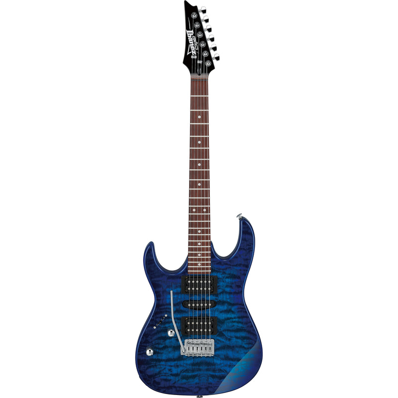 Ibanez GRX70QAL GIO RX Guitar - Left Handed - Transparent Blue Burst
