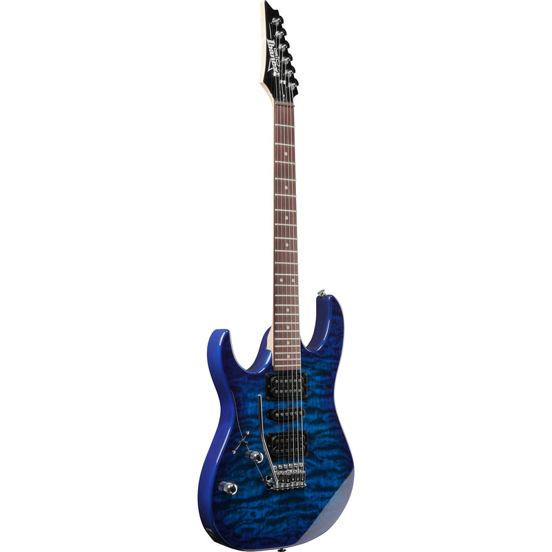 Ibanez GRX70QAL GIO RX Guitar - Left Handed - Transparent Blue Burst