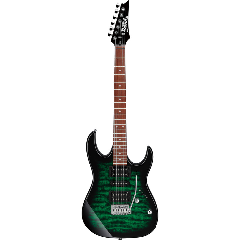 Ibanez GRX70QATEB GIO RX Guitar - Transparent Emerald Burst