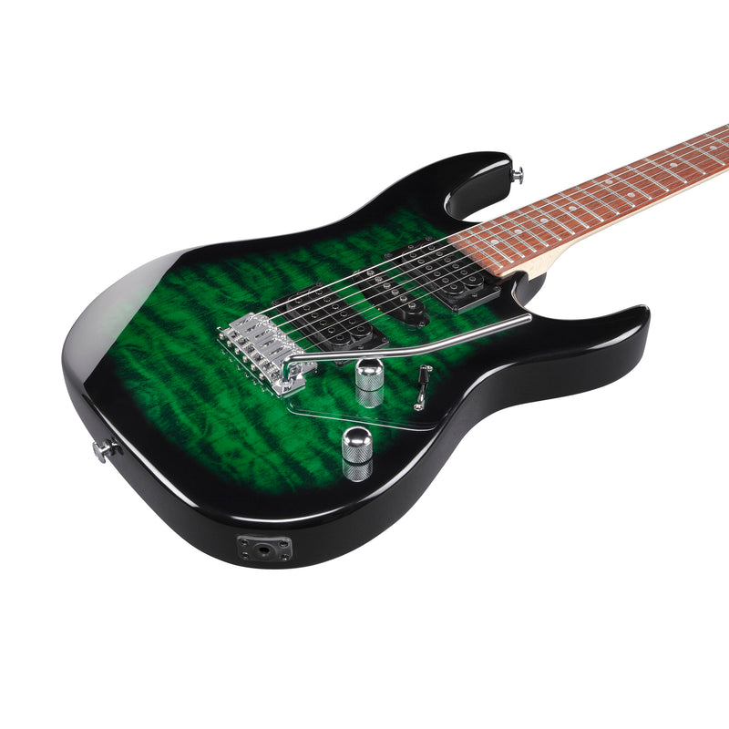 Ibanez GRX70QATEB GIO RX Guitar - Transparent Emerald Burst