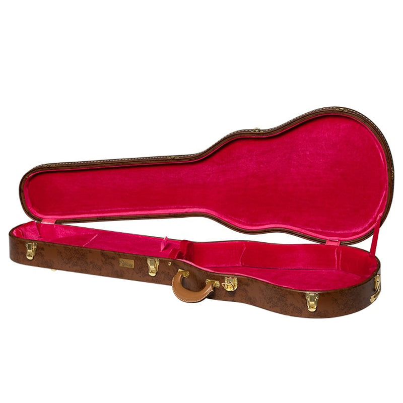 Gibson Lifton Historic 5-Latch Hardshell Case for Les Paul Guitars - Brown and Pink