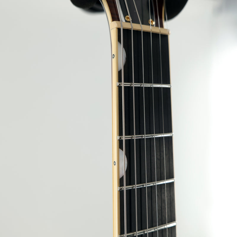 Gretsch Broadkaster Jr. LX Figured Center Block Semi-Hollow Guitar w/ String-Thru Bigsby &  Hardshell Case - Caramel Dawn
