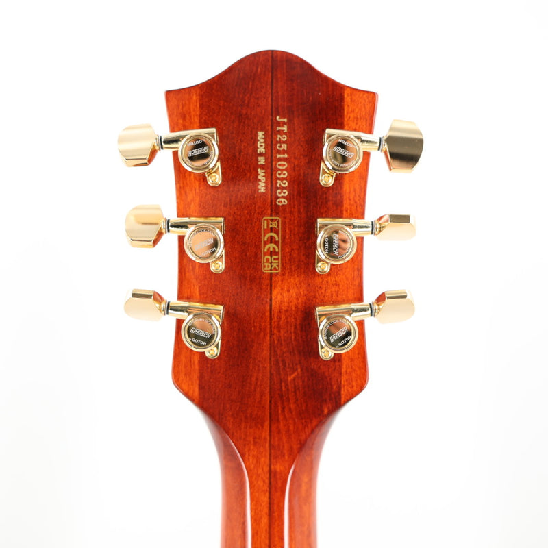 Gretsch Broadkaster LX Figured Center Block Semi-Hollow Guitar w/ String-Thru Bigsby & Hardshell Case - Bourbon Stain
