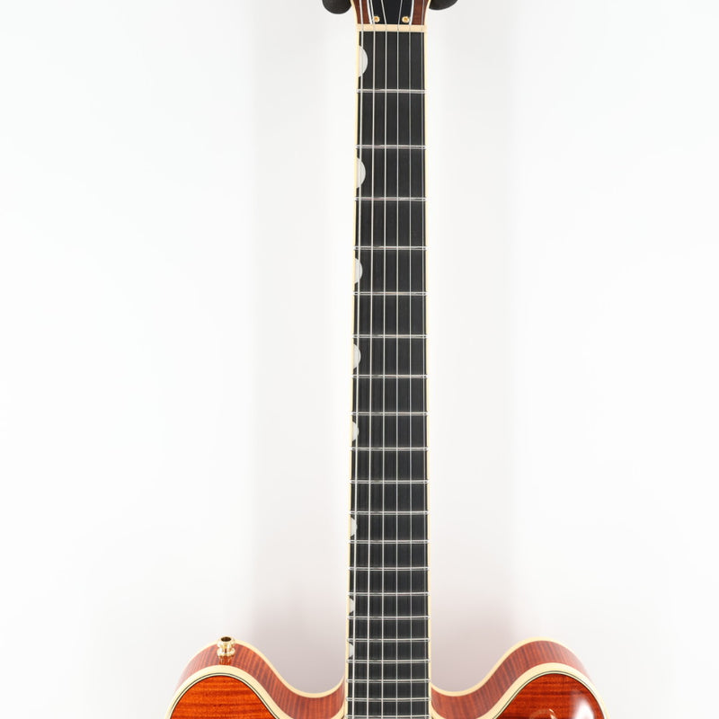 Gretsch Broadkaster LX Figured Center Block Semi-Hollow Guitar w/ String-Thru Bigsby & Hardshell Case - Bourbon Stain