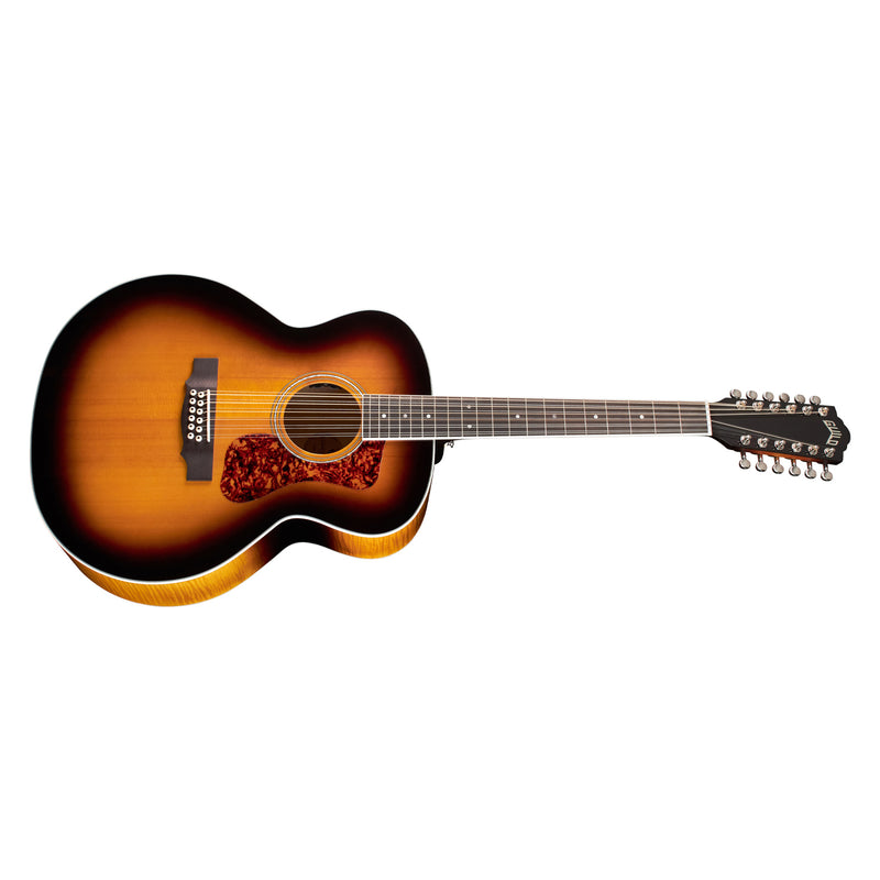 Guild F-2512E Deluxe 12-String Guitar w/ Fishman Elctronics & Flamed Maple Back and Sides  - Antique Burst