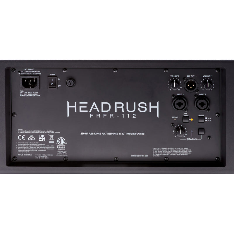 HeadRush FRFR-112 MKII 2,500-watt 1x12" Powered Guitar or Bass Cabinet