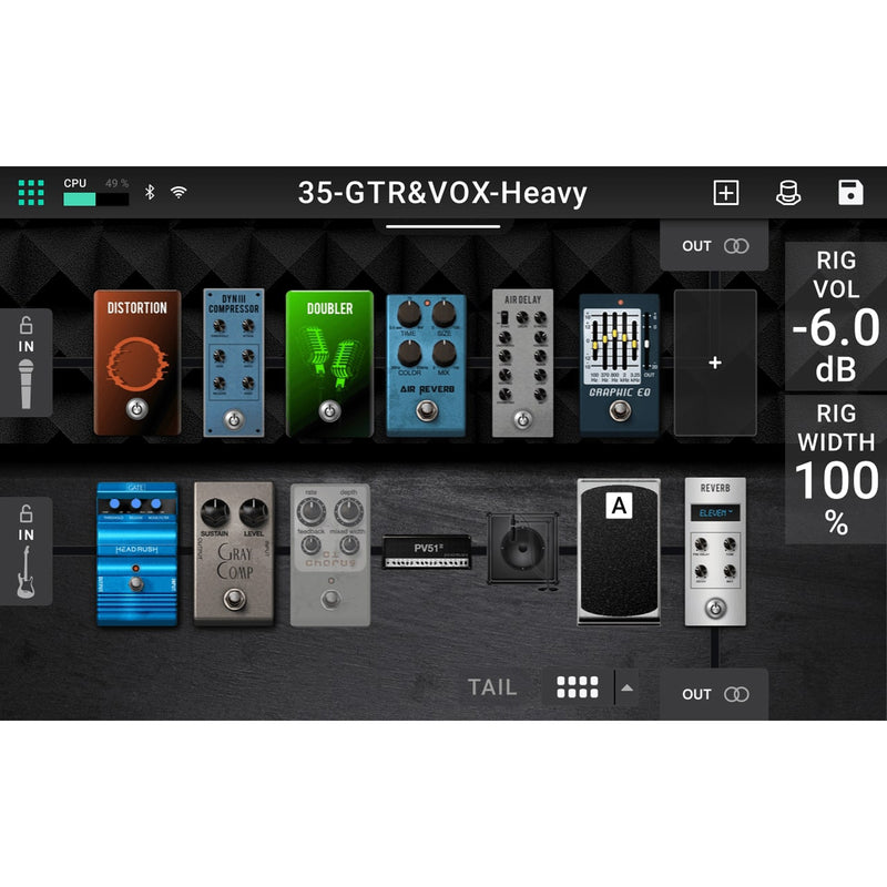 HeadRush Prime Guitar Multi-effect / Amp Modeler / Vocal Processor Pedalboard