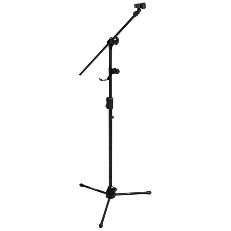 Hercules Stands MS533B + HA700 Headphone Hook EZ Clutch Tripod Microphone Boom Stand with Hideaway Boom and EZ Clutch