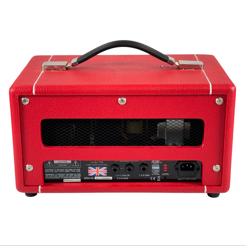Hiwatt Hi-5 5-Watt Tube Head - Red