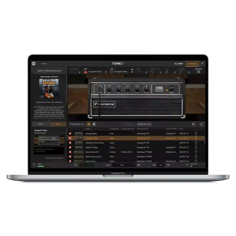 IK Multimedia TONEX ONE Pedal Bass Edition Amplifier/Cab/Effect Modeling Pedal - Silver