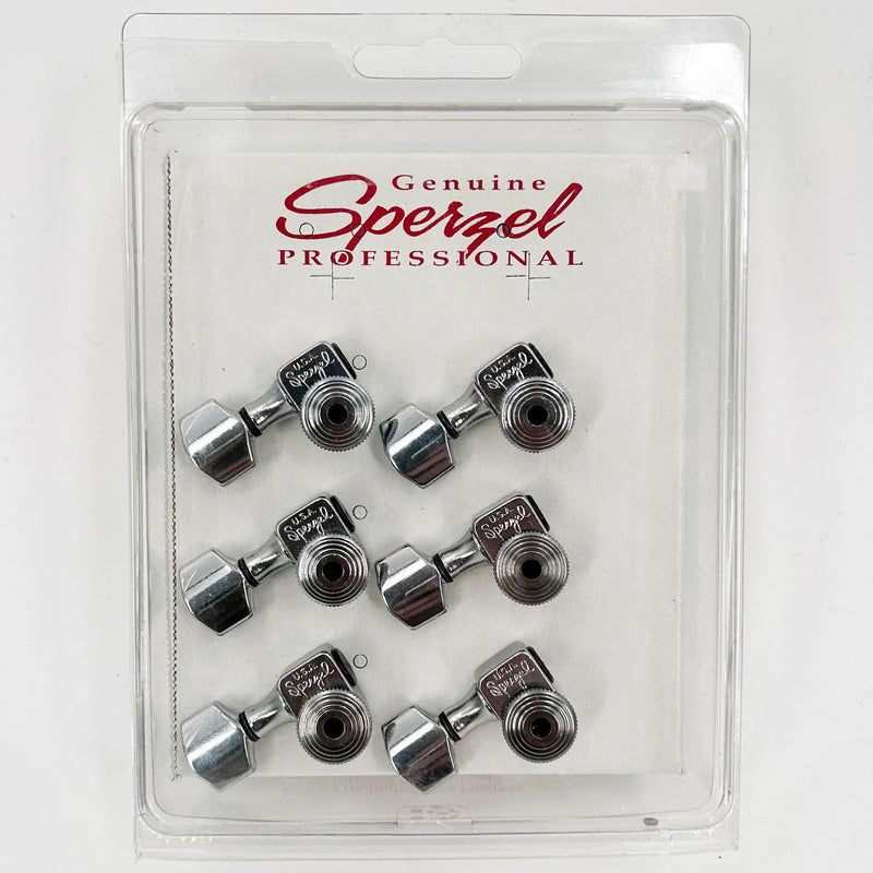 Sperzel Trim Lok 6L Chrome Guitar Locking Tuning Machines for Left-Handed or Reverse Headstock Necks