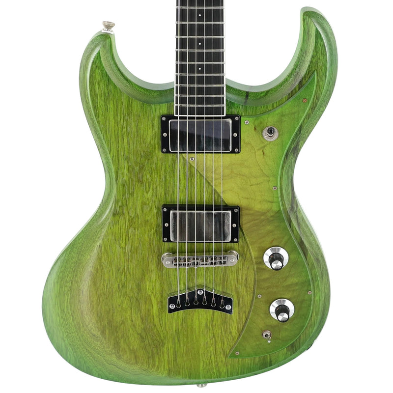 Dunable USA Custom Shop Gnarwhal Black Limba - Transparent Slime Green Burst