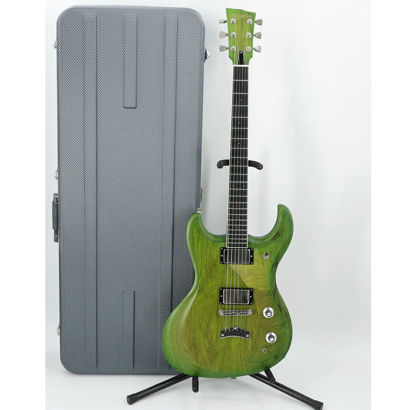 Dunable USA Custom Shop Gnarwhal Black Limba - Transparent Slime Green Burst